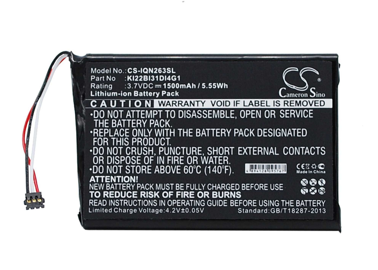 Batteria Li-ion 3.7V 1050mAh - CS-GMG800SL