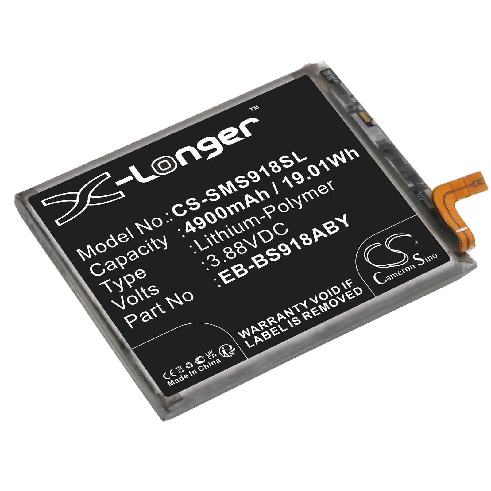 Batteria Li-Polymer 3.85V 4400mAh - CS-GPW617SL