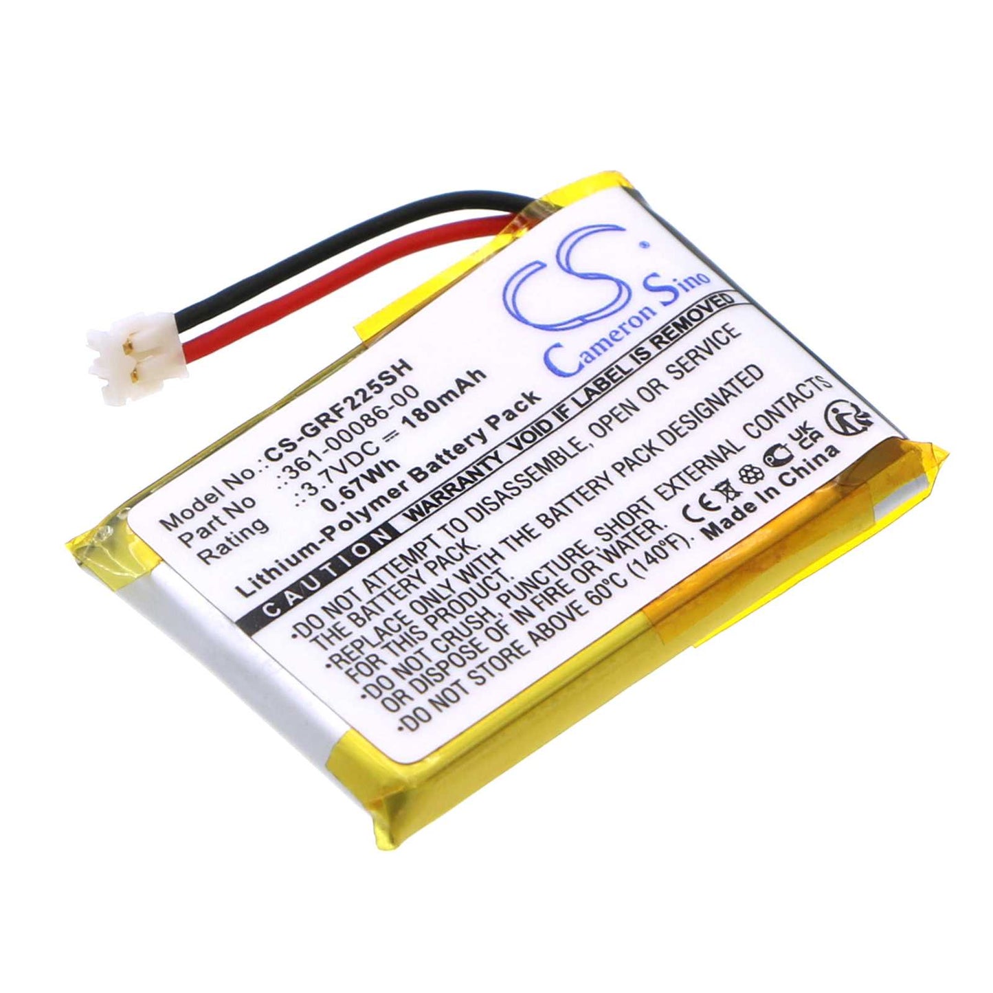 Batteria Li-ion 3.7V 200mAh - CS-GRS100SH