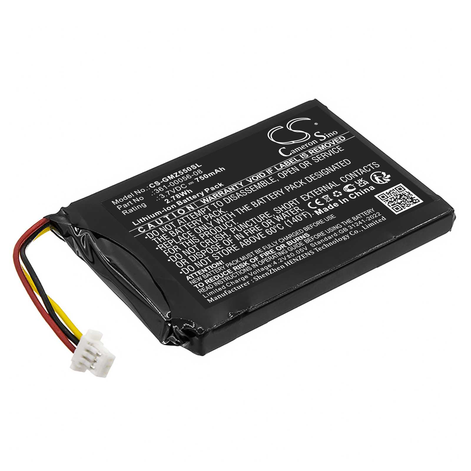 Batteria Li-Polymer 3.7V 270mAh - CS-GVT300SL