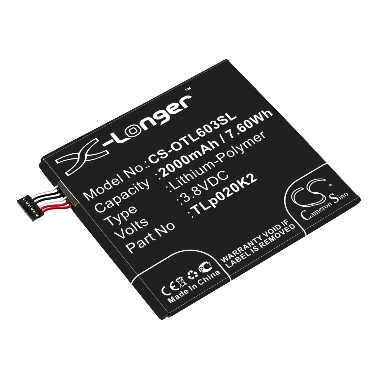 Batteria Li-Polymer 3.8V 3000mAh - CS-HTD825XL