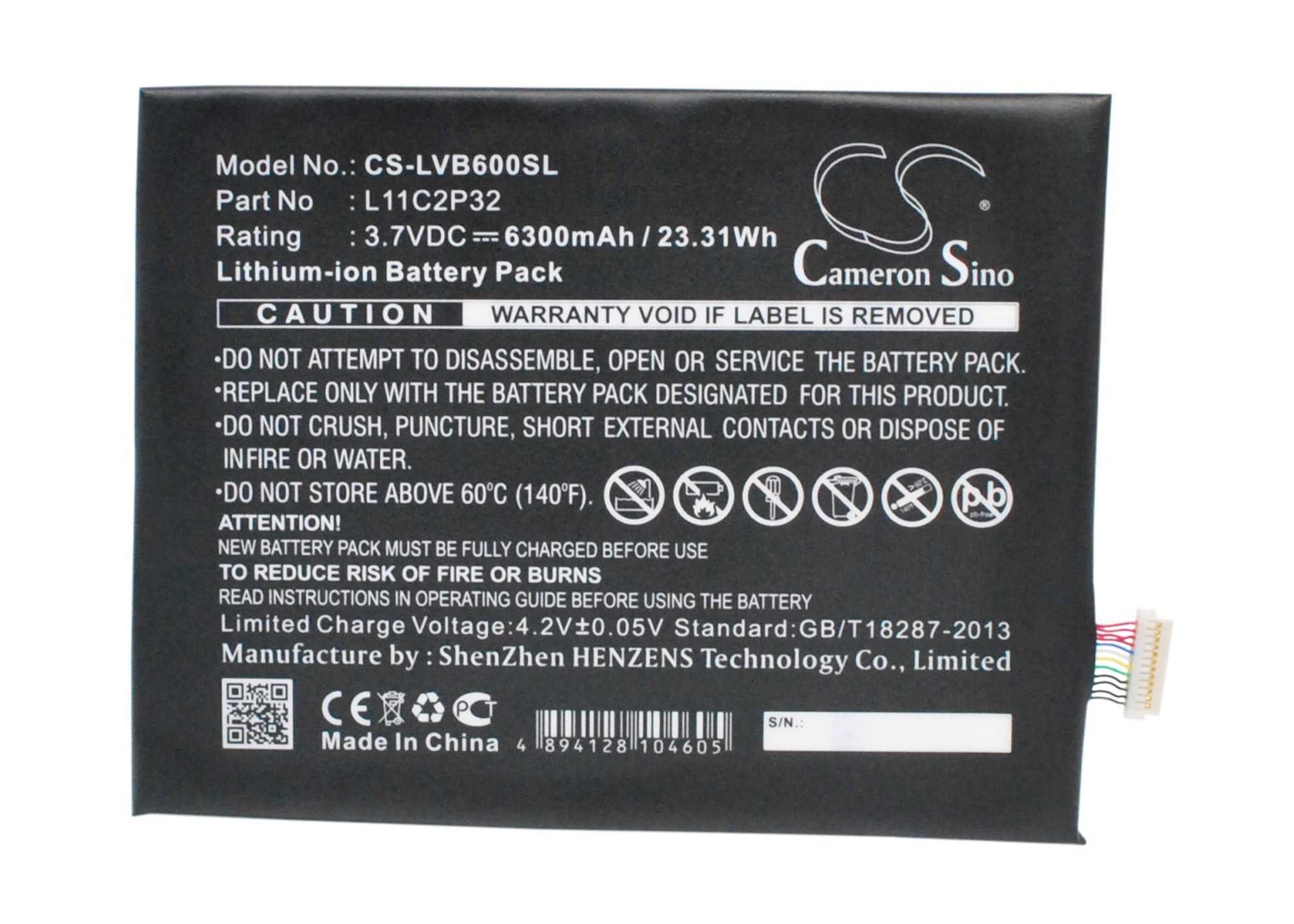 Batteria Li-Polymer 3.8V 4650mAh - CS-HUS800SL