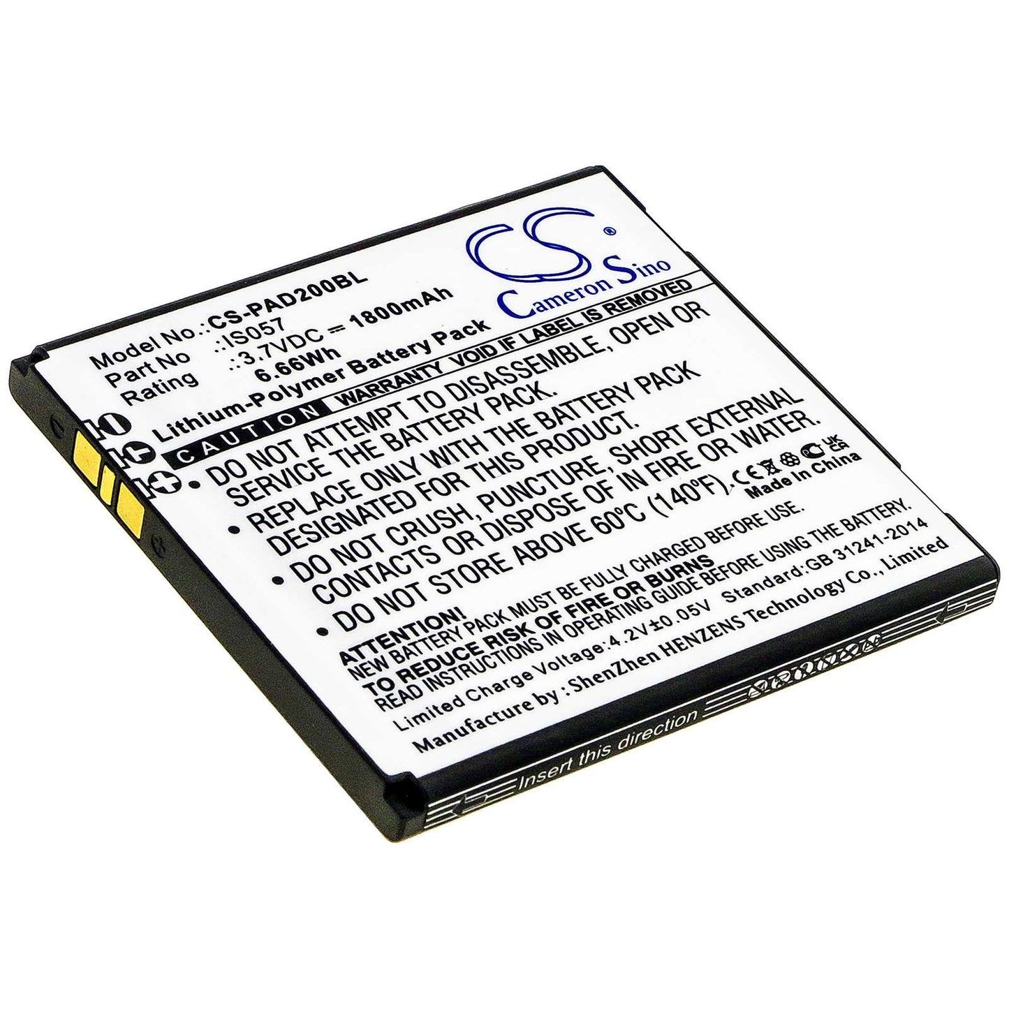 Batteria Li-ion 3.7V 800mAh - CS-IML300SL