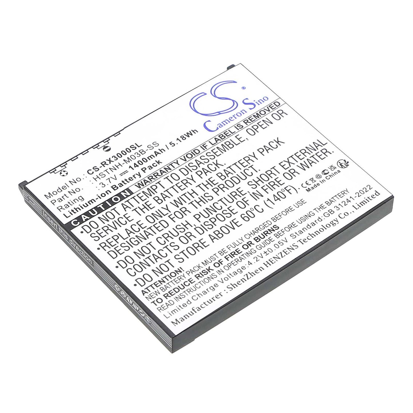 Batteria Li-ion 3.7V 1200mAh - CS-IP4100SL