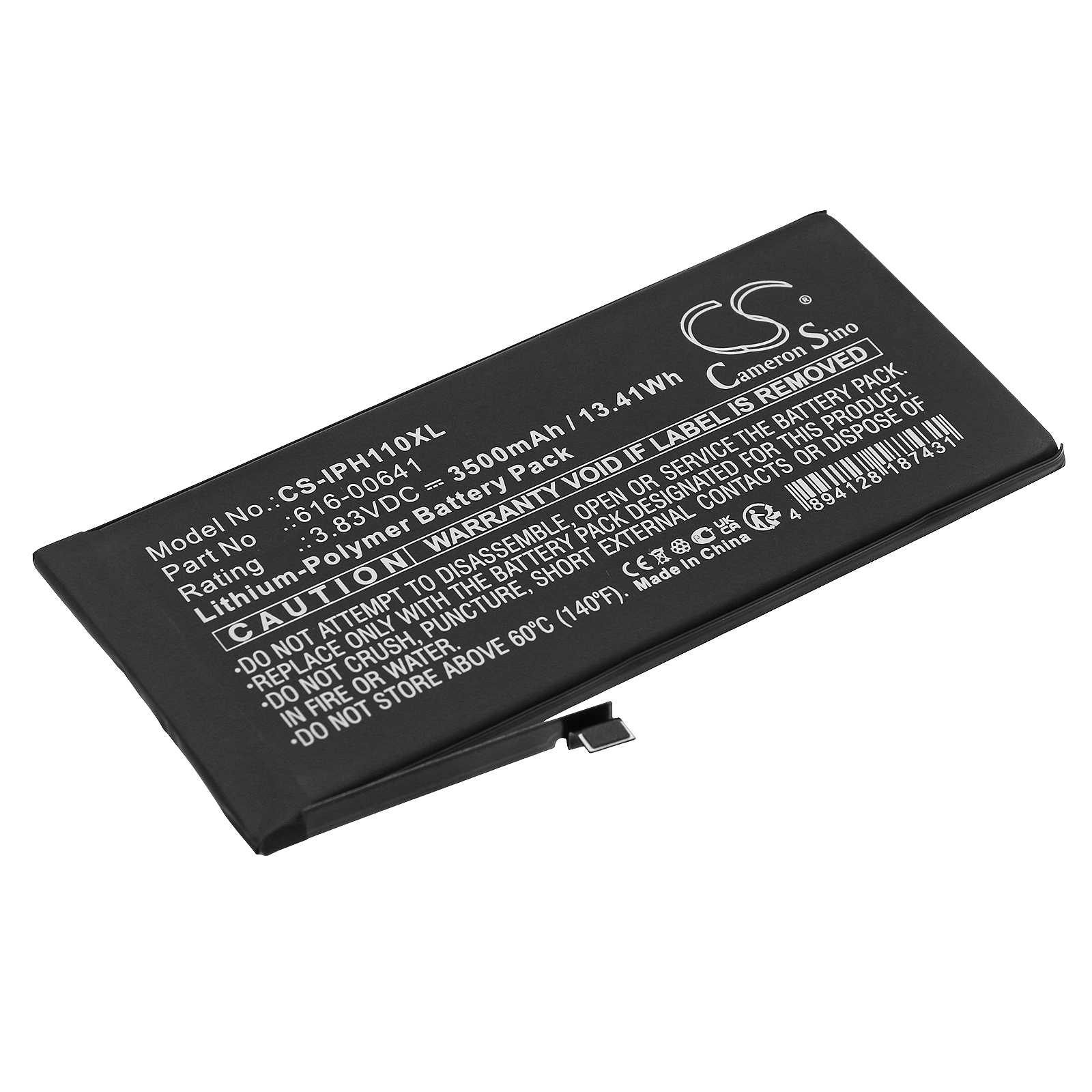 Batteria Li-Polymer 3.87V 3200mAh - CS-IPH141SL