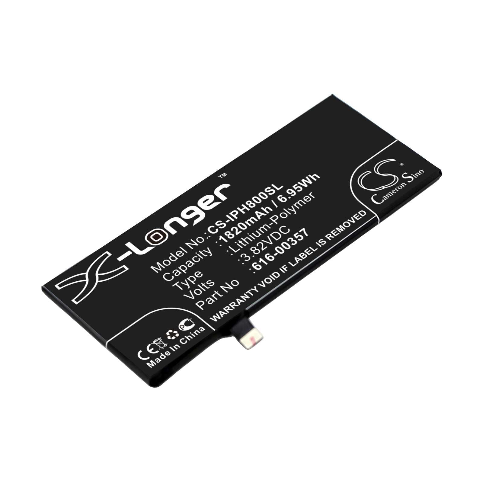 Batteria Li-Polymer 3.82V 2700mAh - CS-IPH820SL