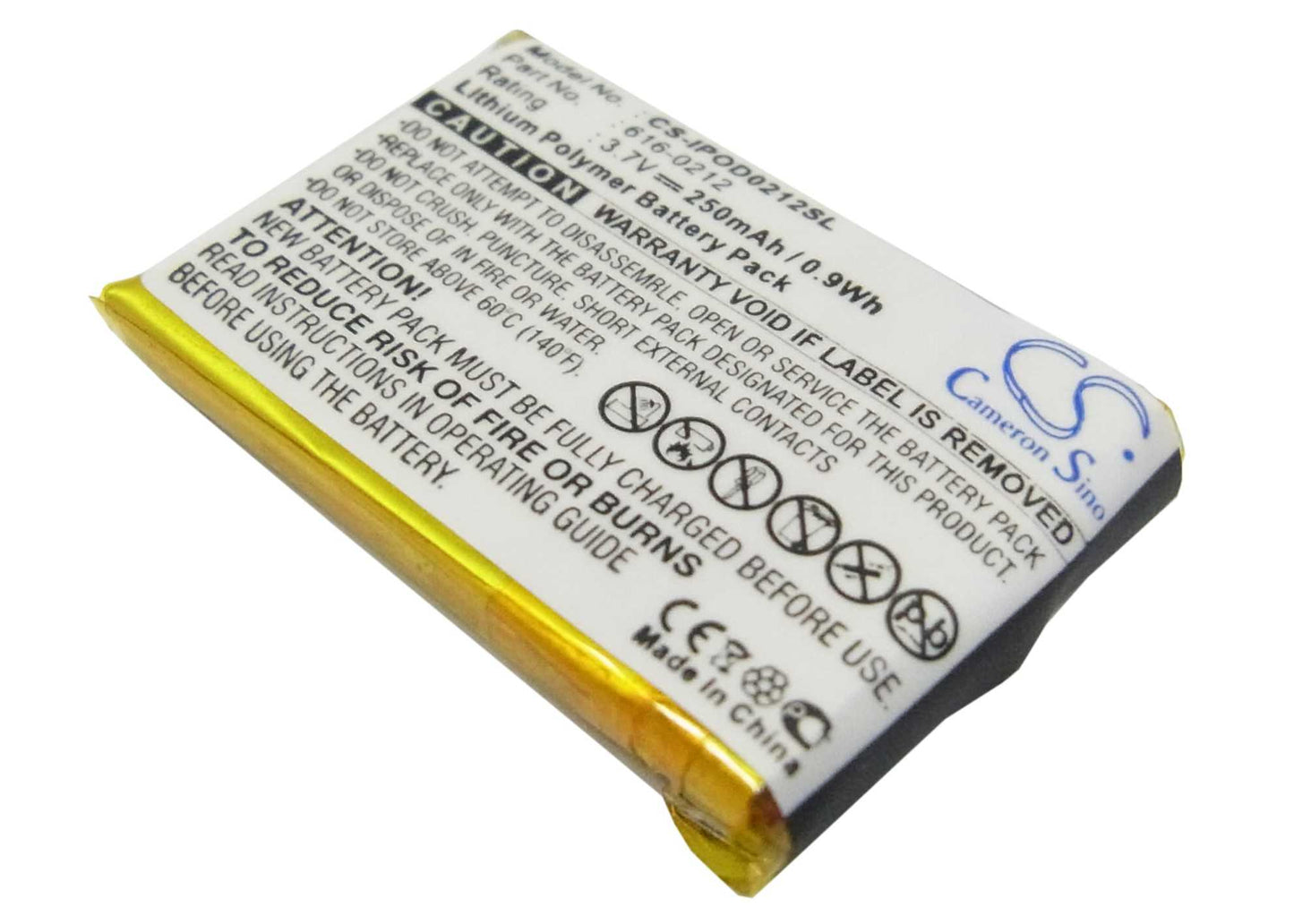 Batteria Li-ion 3.7V 900mAh - CS-IPOD3HL