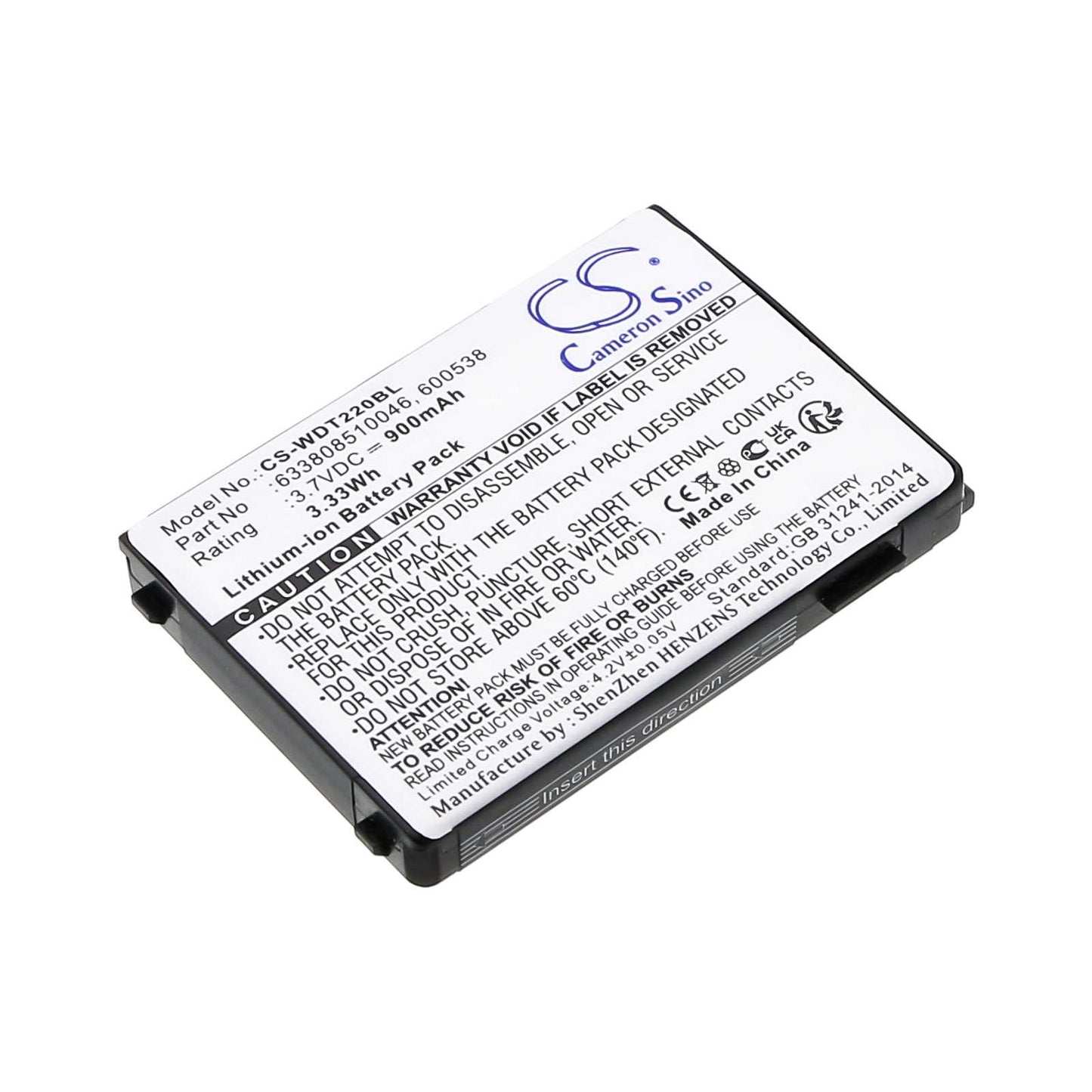 Batteria Li-ion 3.7V 3600mAh - CS-IT600XL