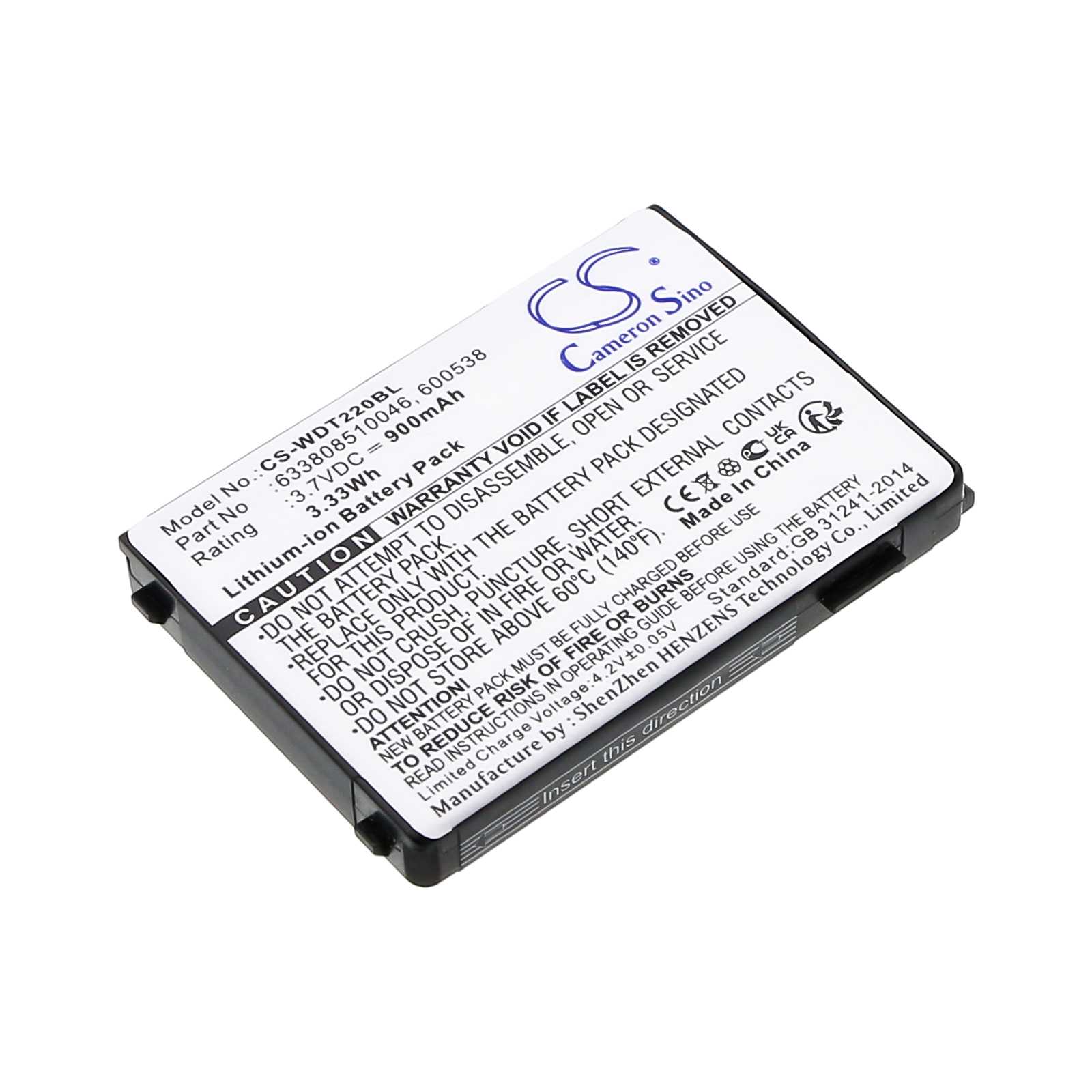 Batteria Li-ion 3.7V 3600mAh - CS-IT600XL