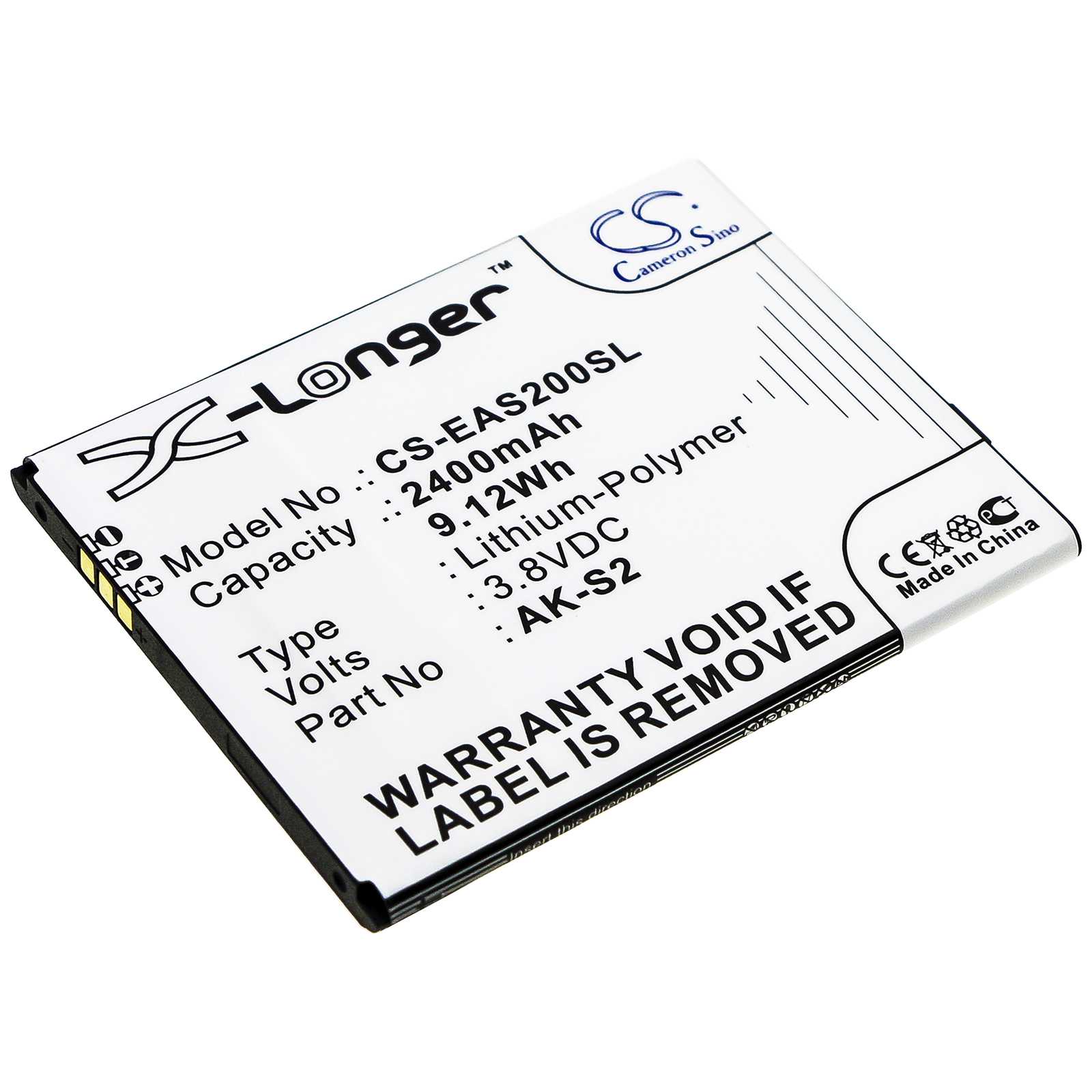 Batteria Li-ion 3.8V 1200mAh - CS-KYS720SL