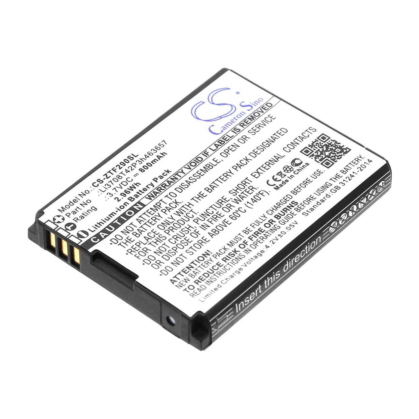 Batteria Li-ion 3.7V 650mAh - CS-LGD330SL