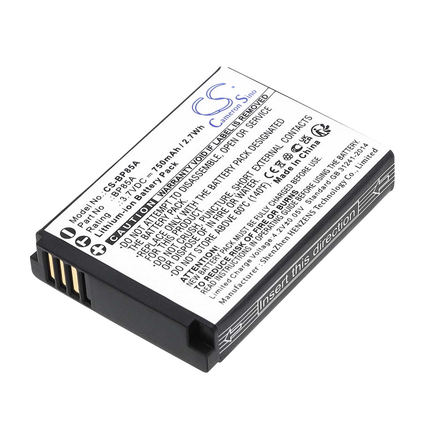Batteria Li-ion 3.7V 600mAh - CS-LI70B