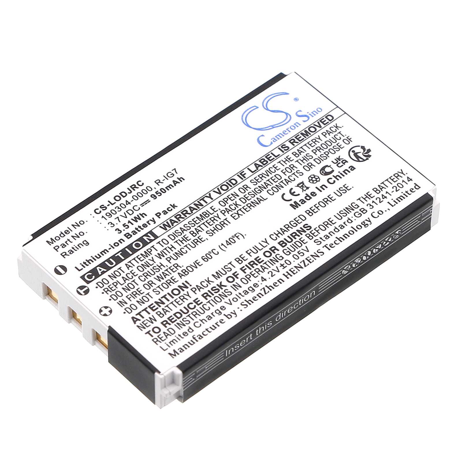 Batteria Li-ion 3.7V 1300mAh - CS-LOH1000RC