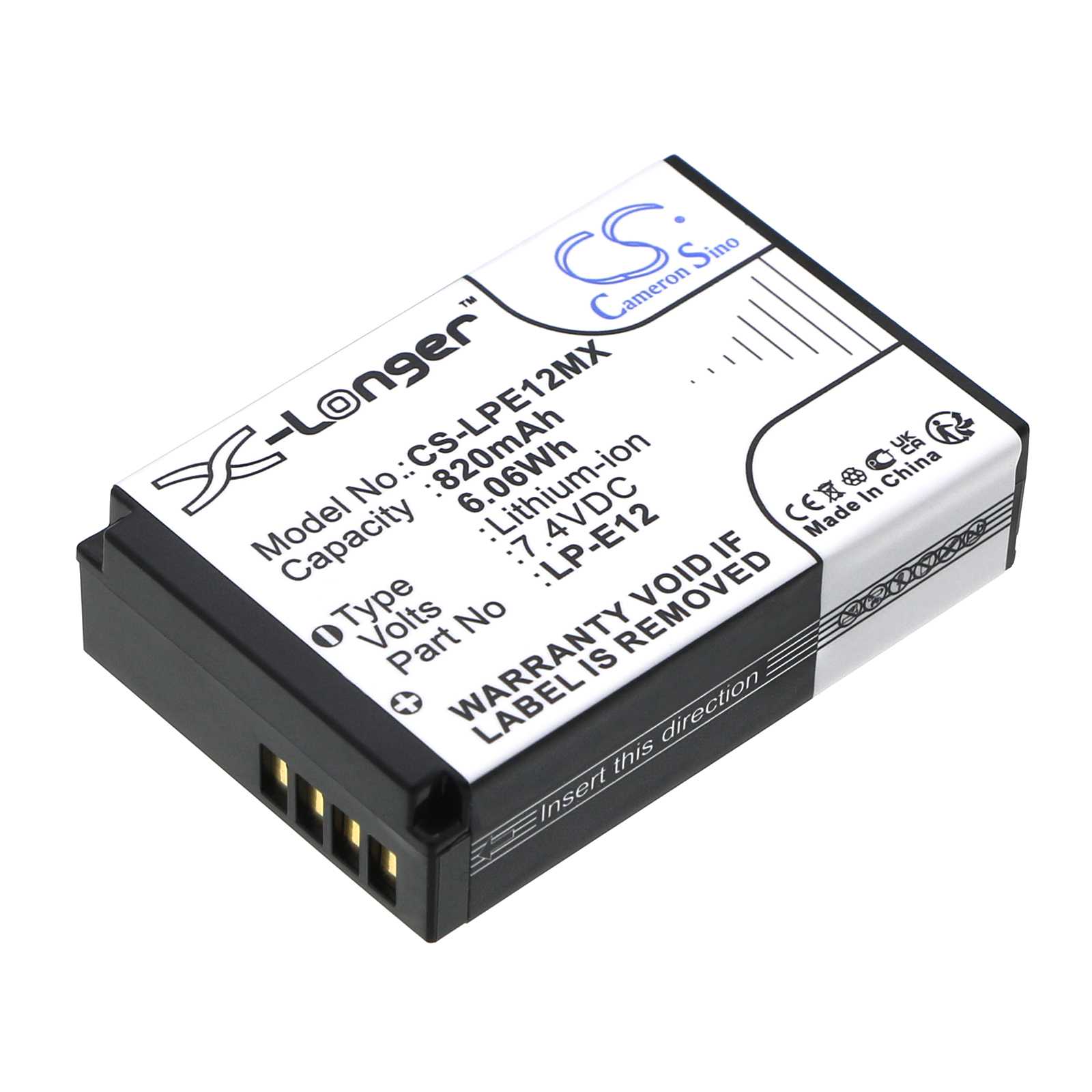 Batteria Li-ion 7.4V 650mAh - CS-LPE12MC