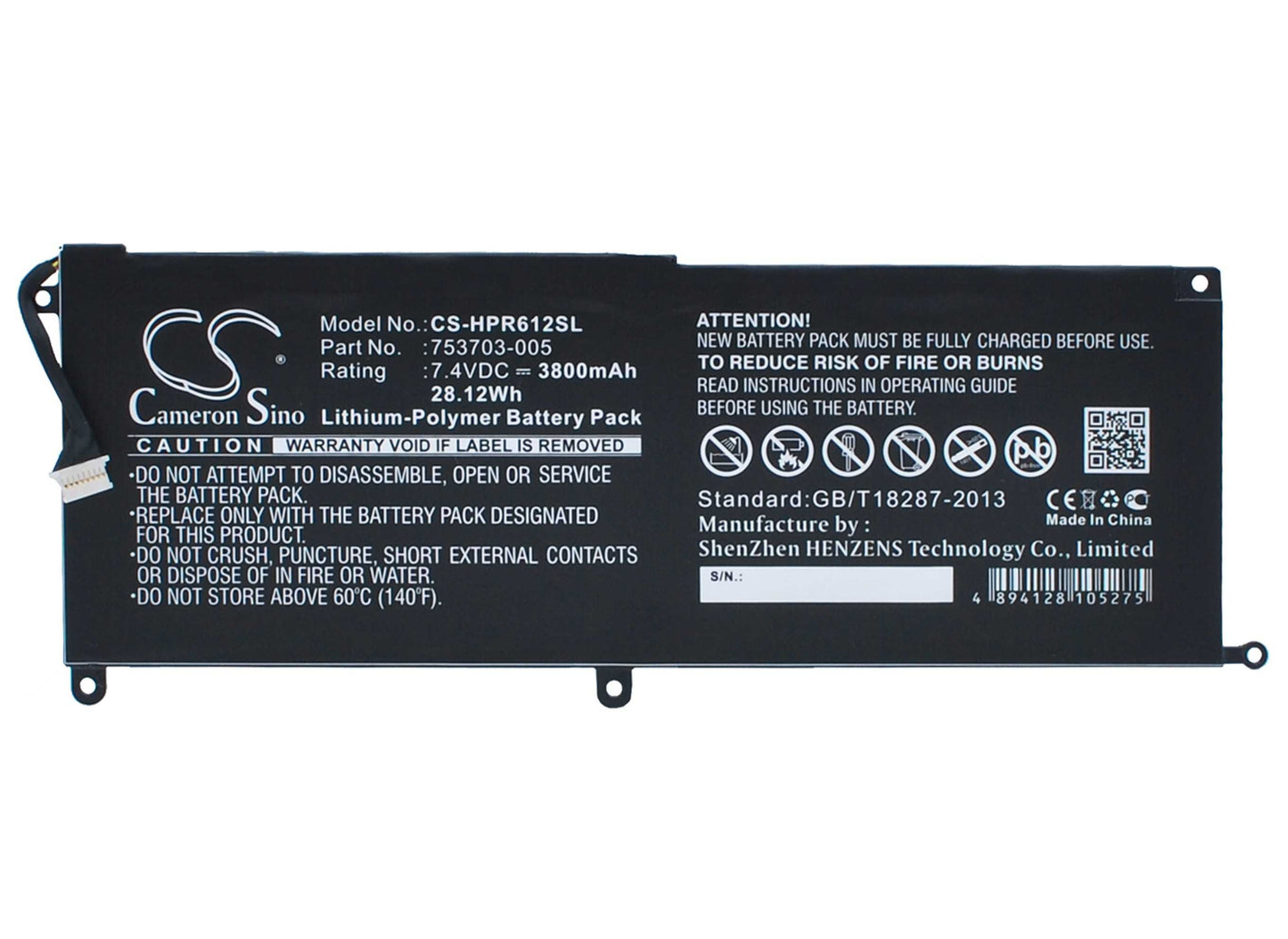 Batteria Li-Polymer 3.7V 6300mAh - CS-LVB600SL