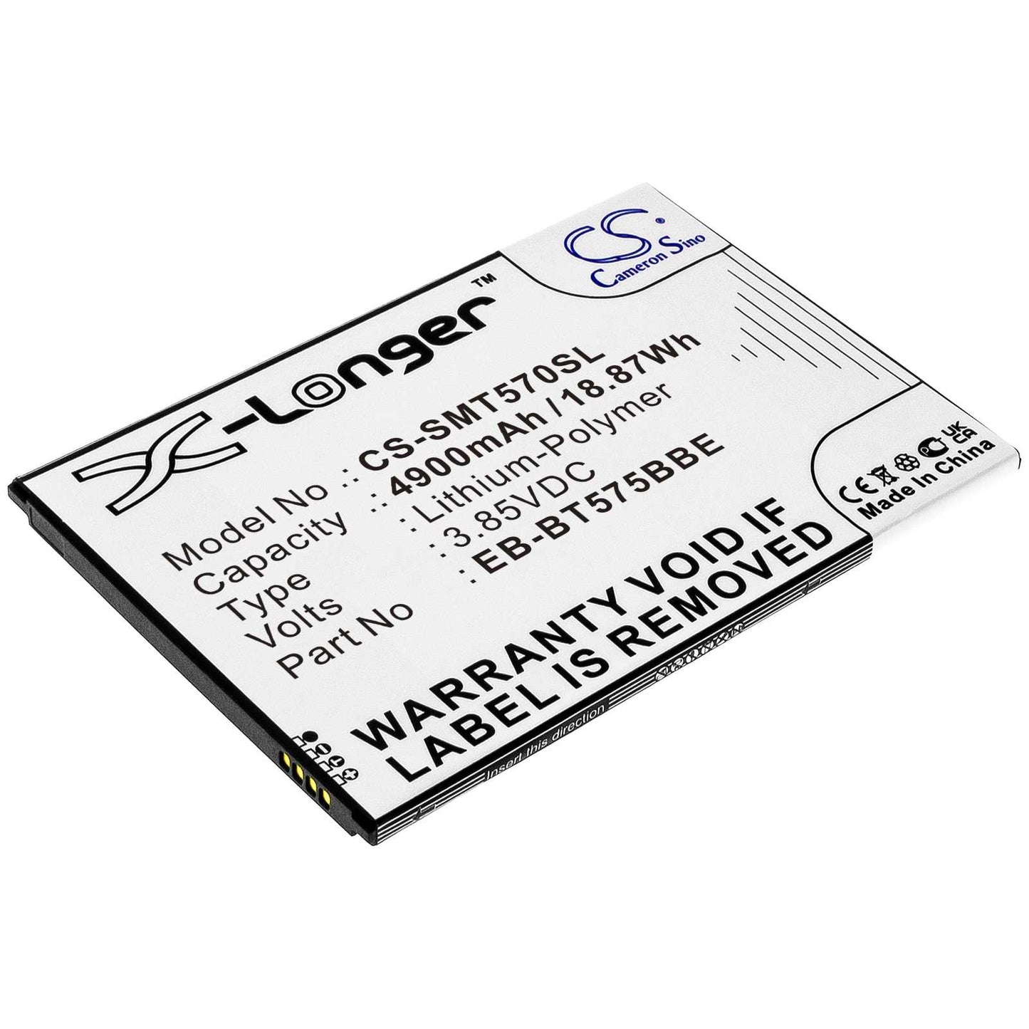 Batteria Li-Polymer 3.85V 4800mAh - CS-LVX606SL