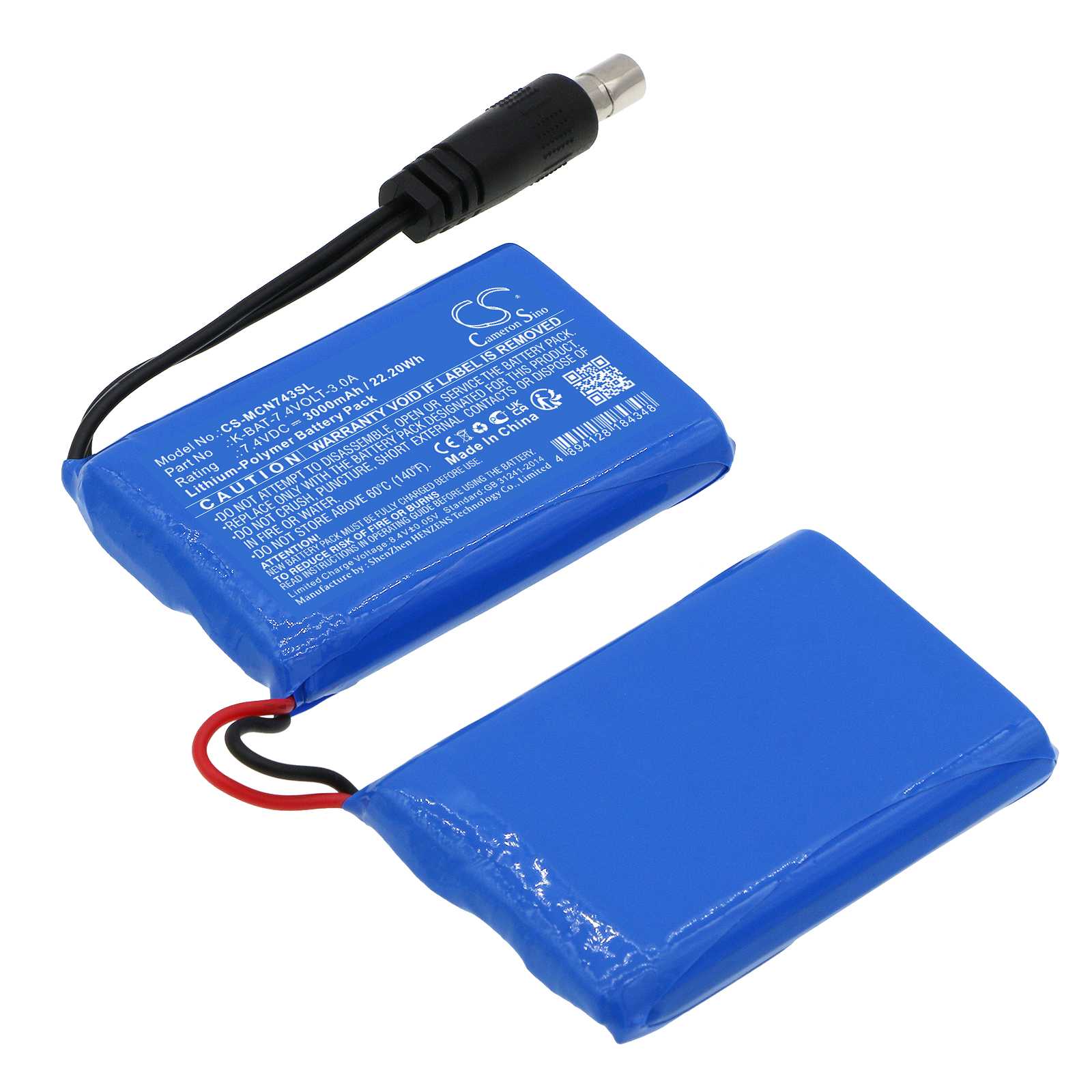 Batteria Li-Polymer 11.1V 3000mAh - CS-MCN123SL
