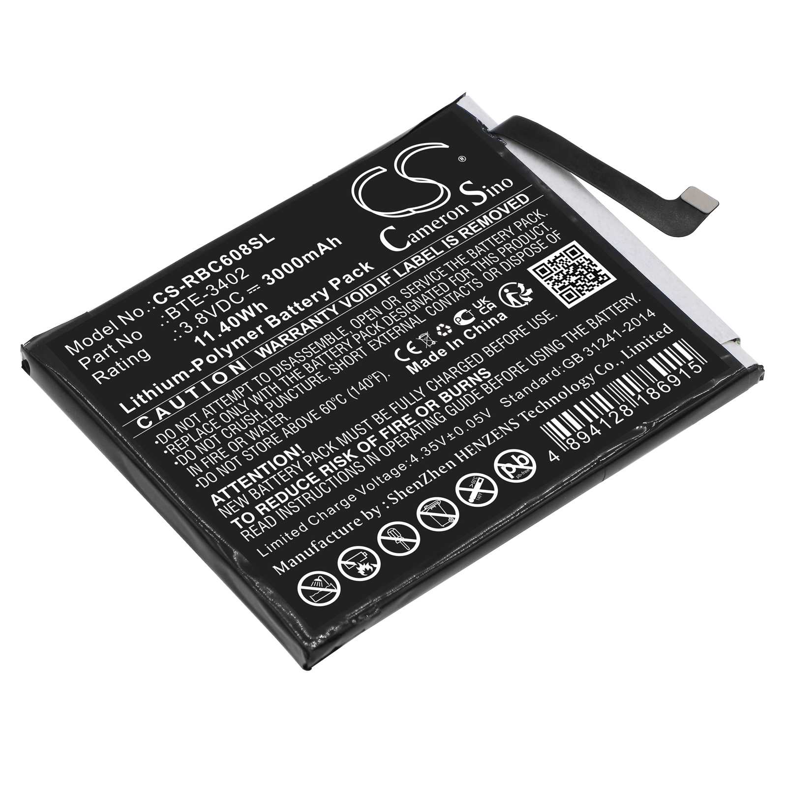 Batteria Li-Polymer 3.8V 3900mAh - CS-MSG210SL