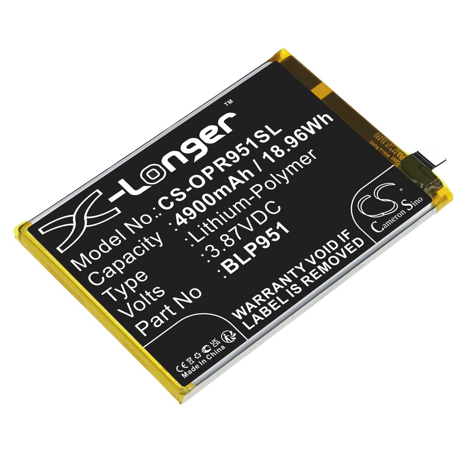 Batteria Li-Polymer 3.89V 4400mAh - CS-MUM440SL