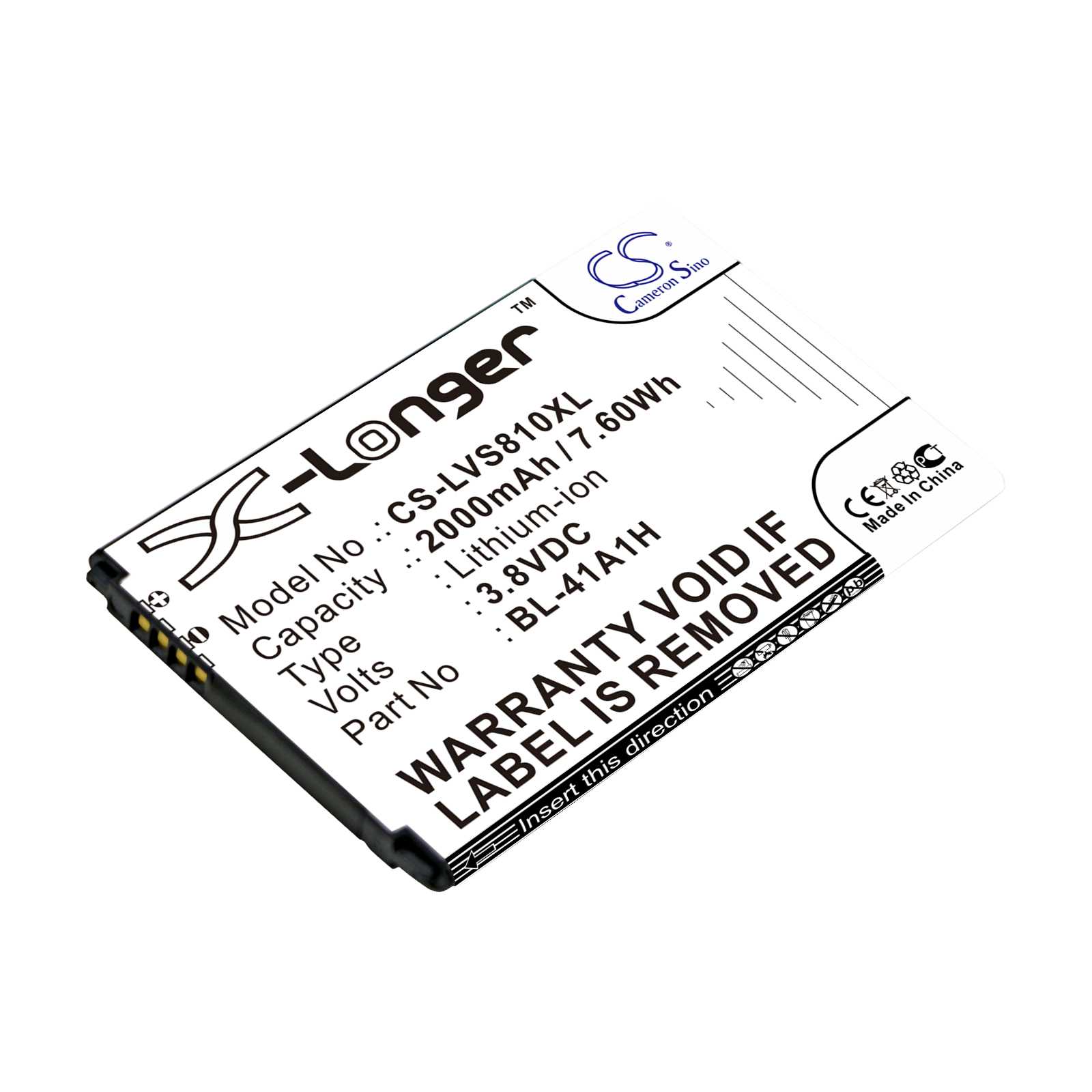 Batteria Li-ion 3.8V 1500mAh - CS-MUR200SL