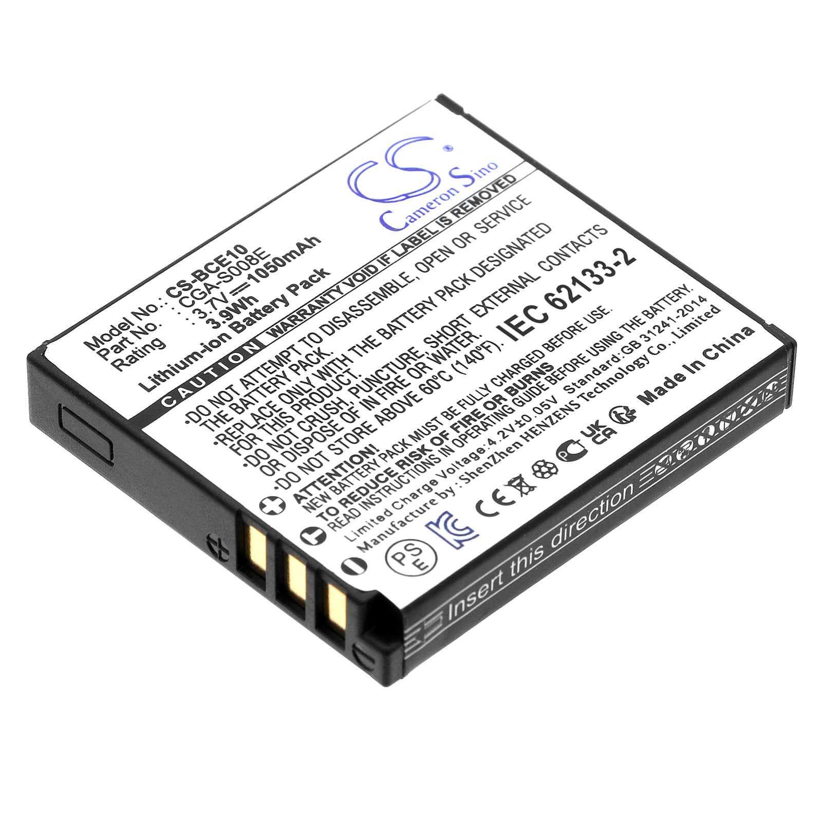 Batteria Li-ion 3.7V 850mAh - CS-NB6L