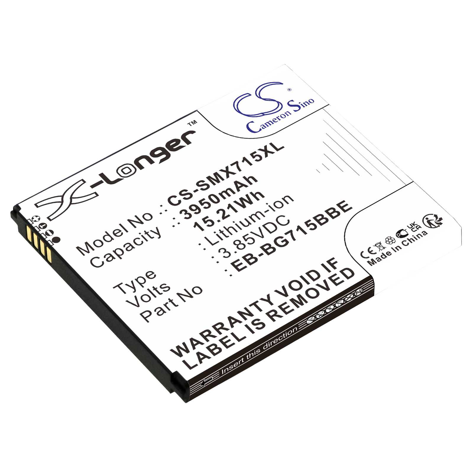 Batteria Li-ion 3.7V 1500mAh - CS-NKT630SL
