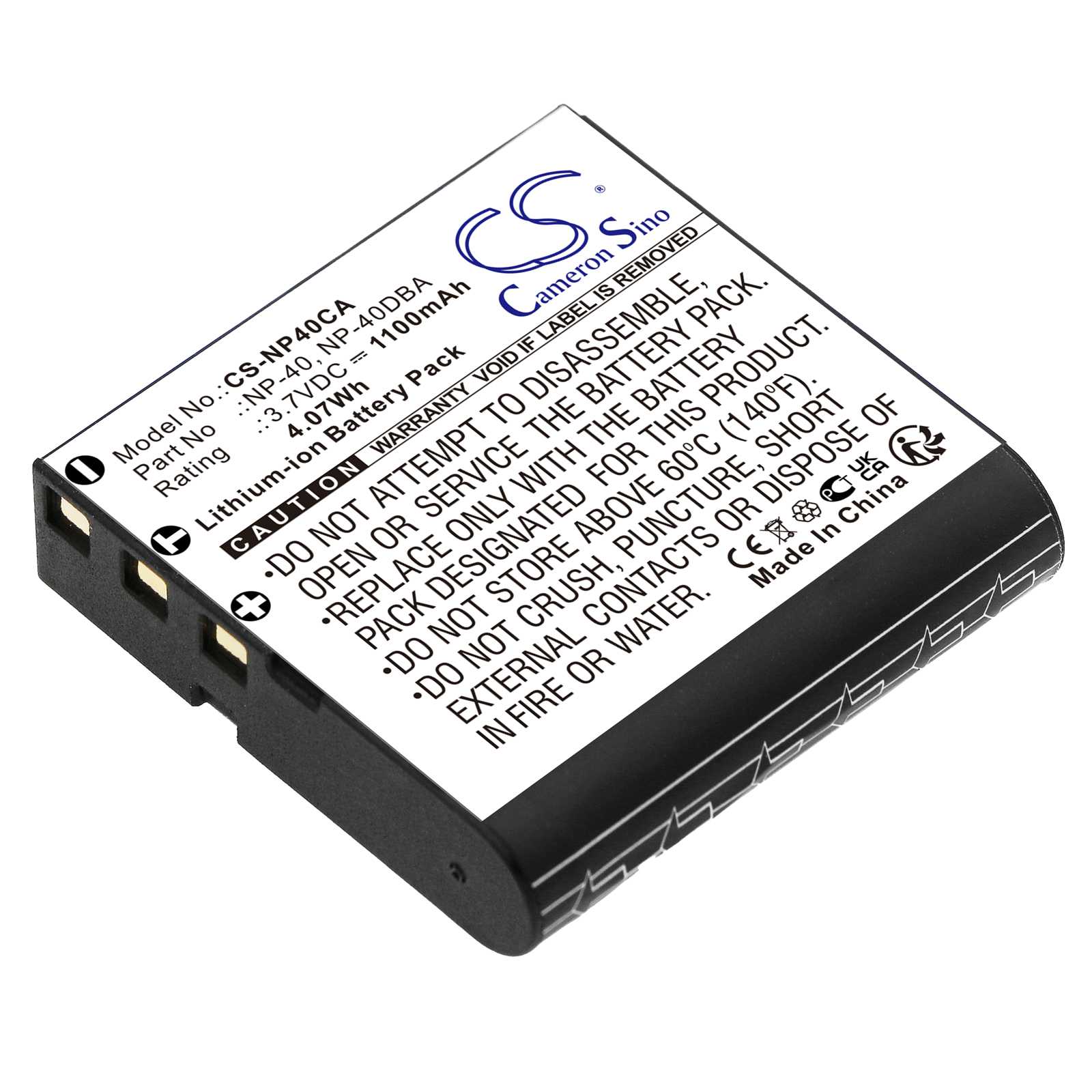 Batteria Li-ion 3.7V 650mAh - CS-NP20CA