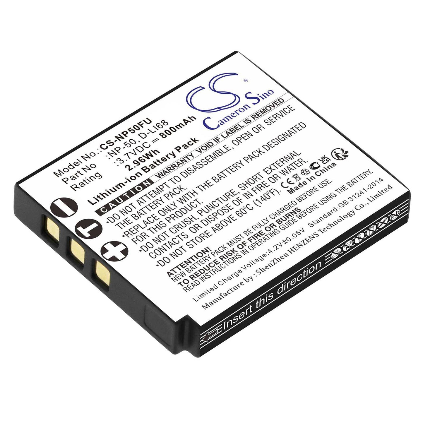 Batteria Li-ion 3.7V 720mAh - CS-NP60CA