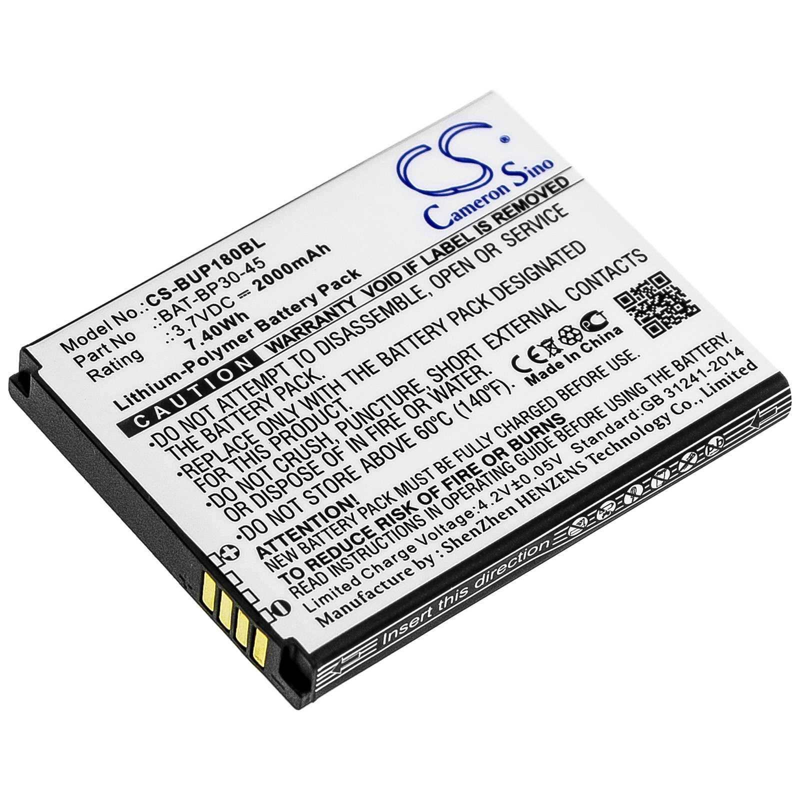 Batteria Li-ion 3.7V 3800mAh - CS-NRD500BL