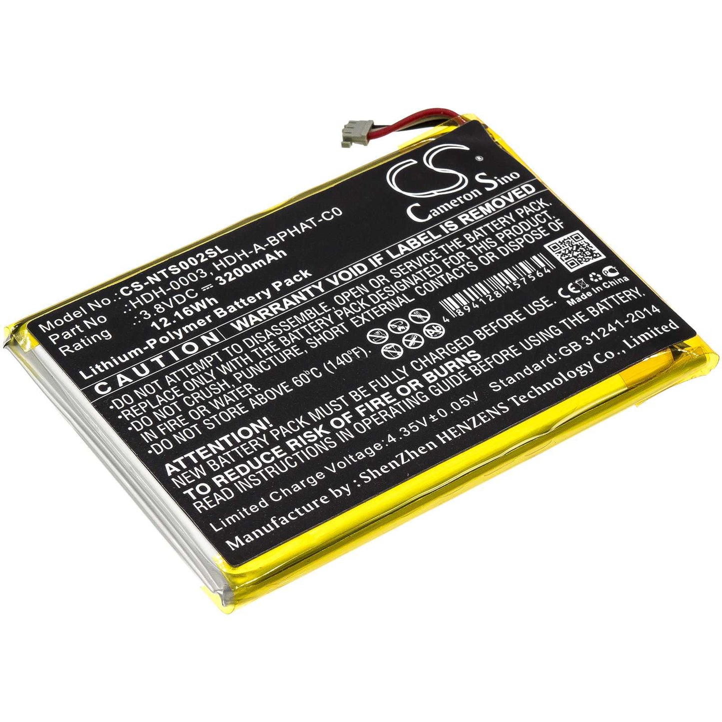 Batteria Li-Polymer 3.85V 4300mAh - CS-NTS001XL