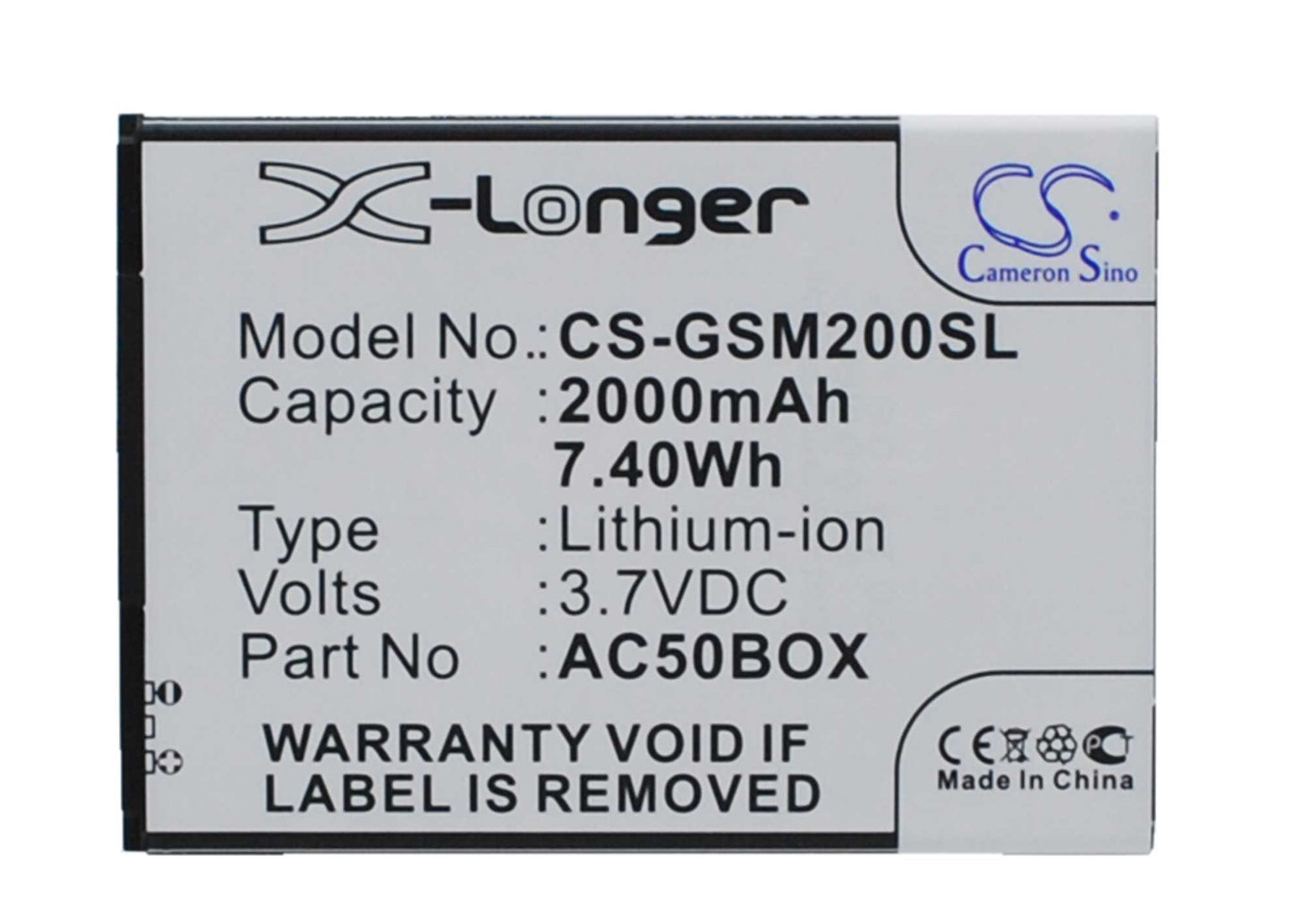 Batteria Li-ion 3.7V 2100mAh - CS-OPF900SL