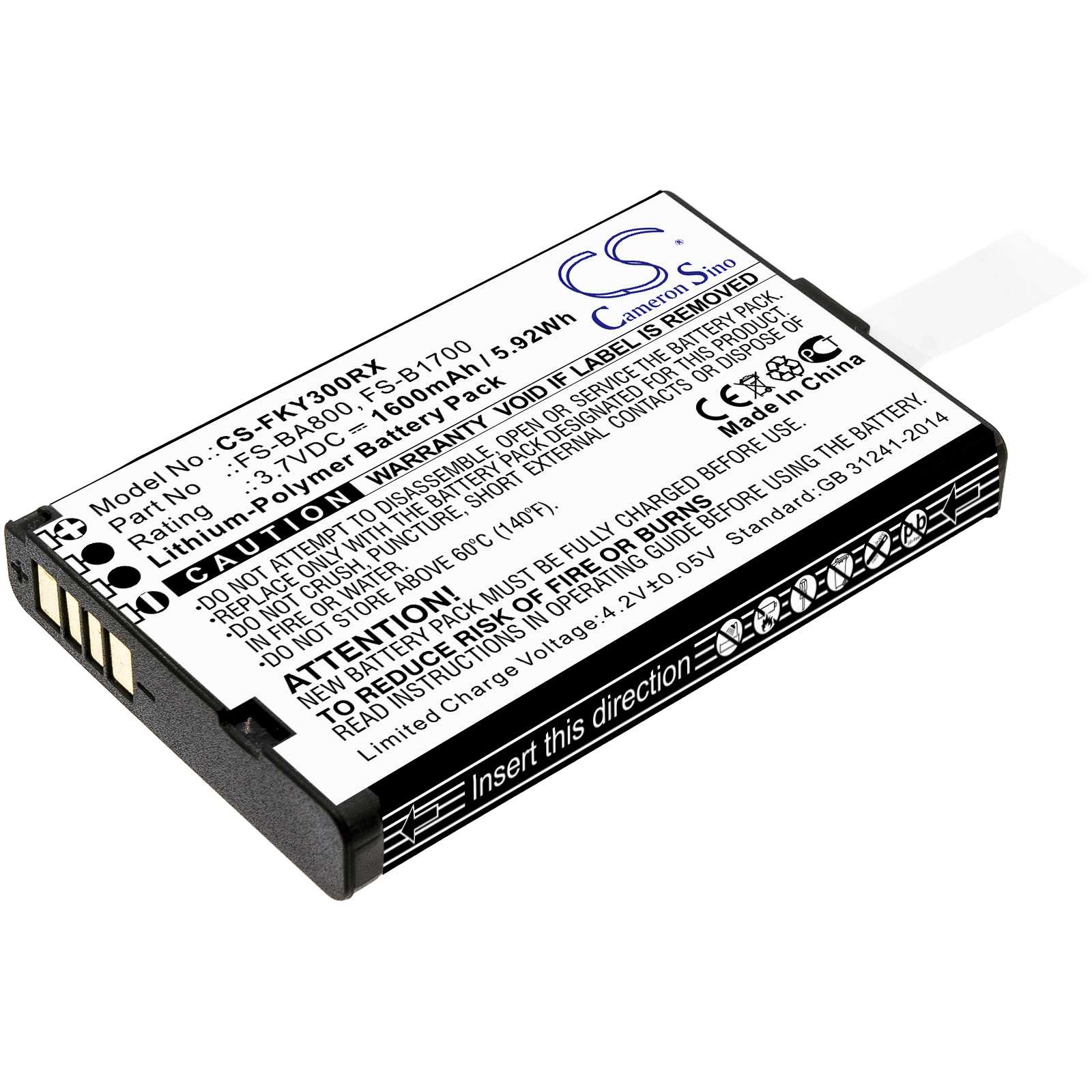 Batteria  3.7V
Discharge  - CS-PAS210RX