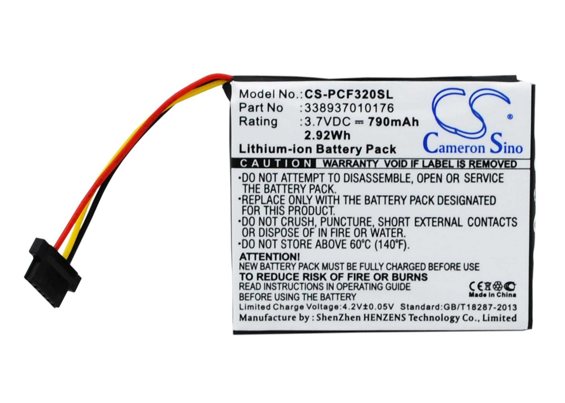 Batteria Li-ion 3.7V 1200mAh - CS-PDR200SL