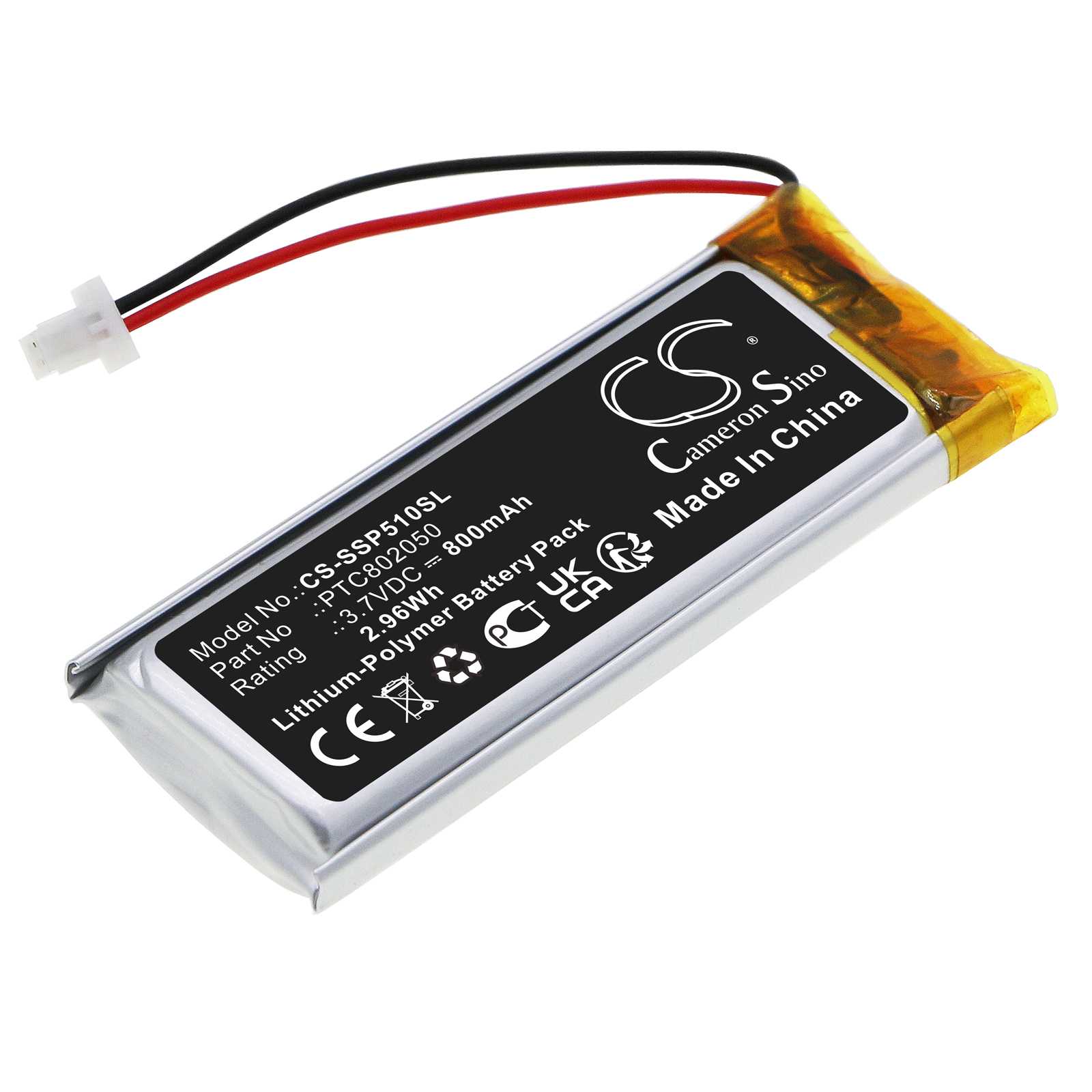 Batteria Li-Polymer 3.7V 140mAh - CS-PLS565SL