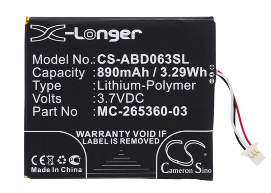 Batteria Li-Polymer 3.7V 700mAh - CS-PRT100SL