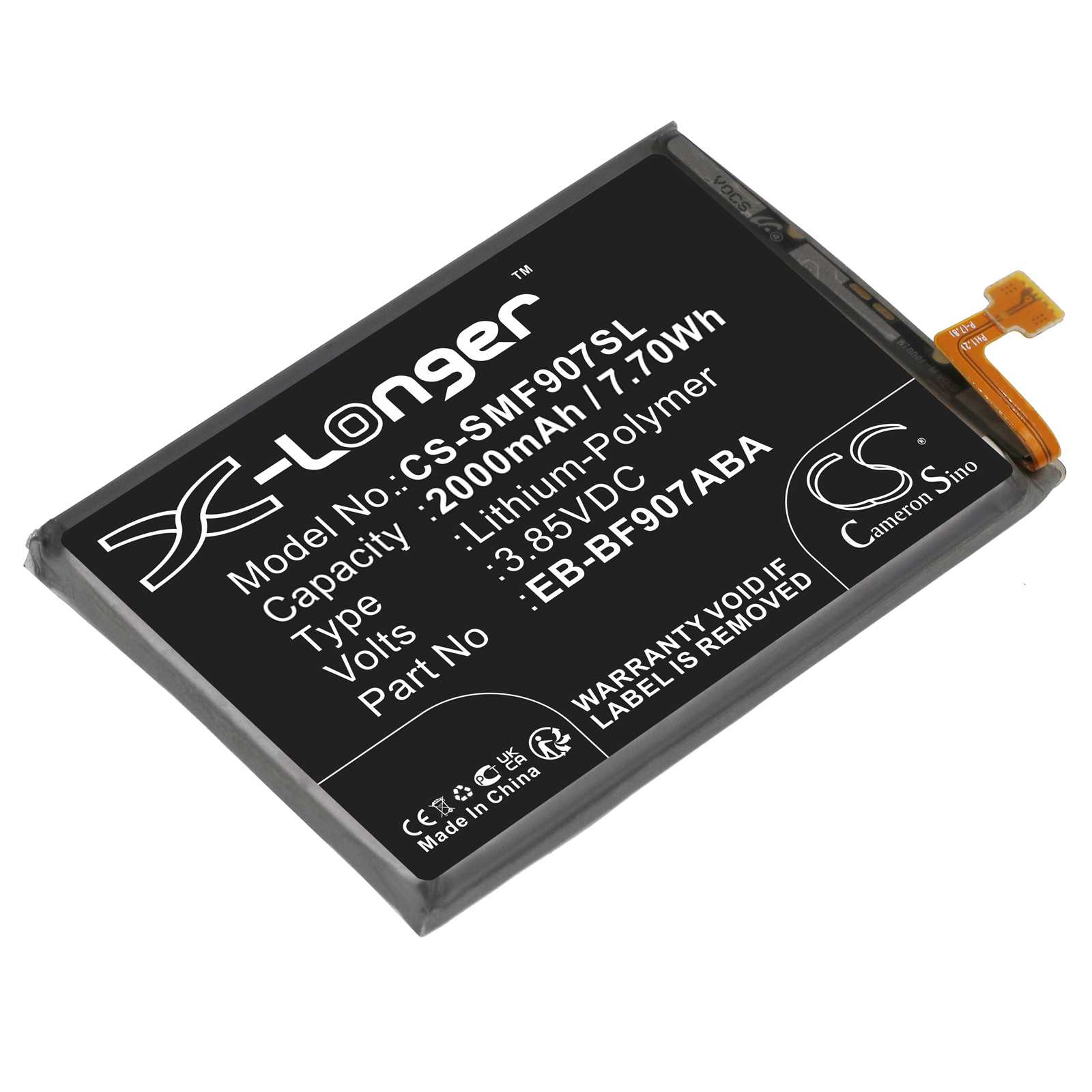 Batteria Li-Polymer 3.8V 2900mAh - CS-RBC555SL