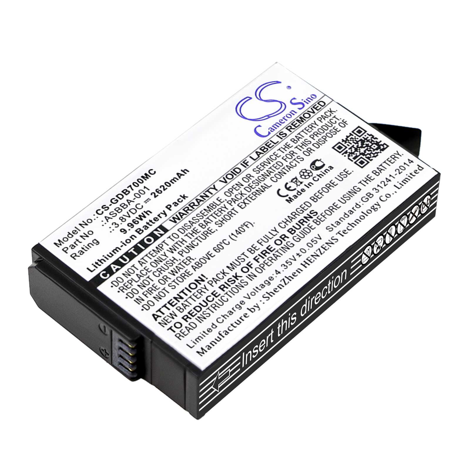 Batteria Li-ion 3.7V 1180mAh - CS-RBD500MX