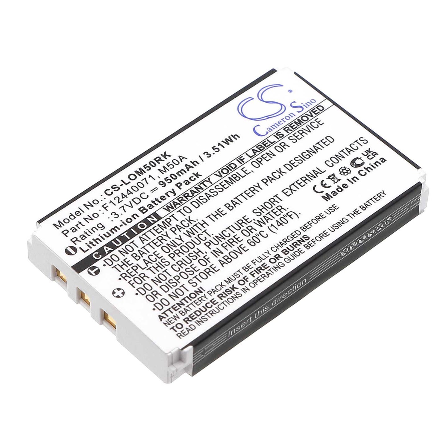 Batteria Li-ion 3.7V 900mAh - CS-RMZ03RC