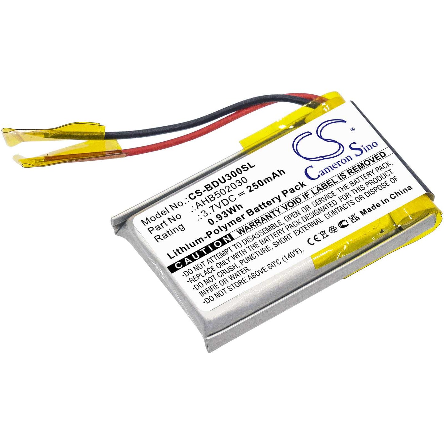 Batteria Li-Polymer 3.7V 500mAh - CS-SDW200SL
