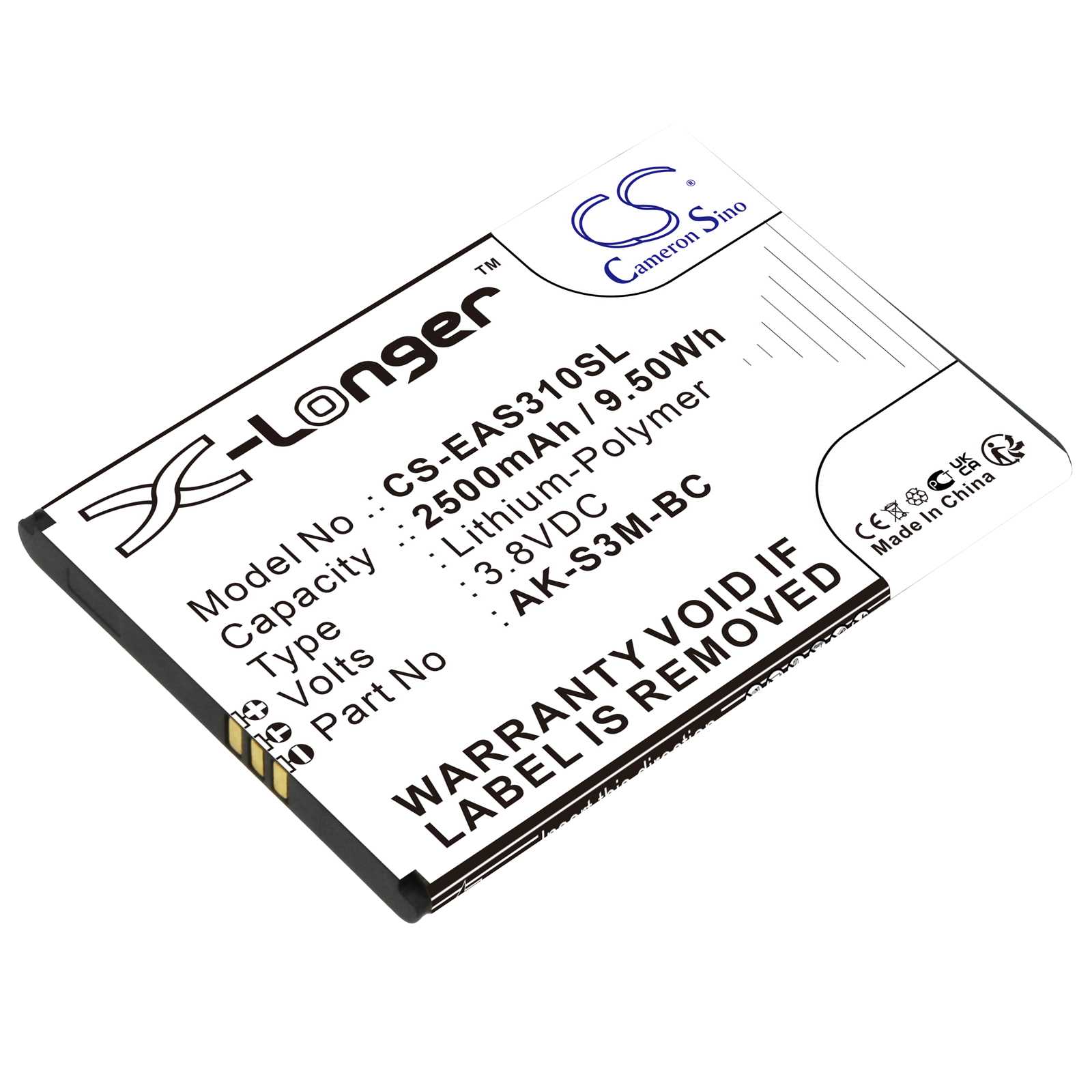 Batteria Li-Polymer 3.85V 3200mAh - CS-SMG736SL