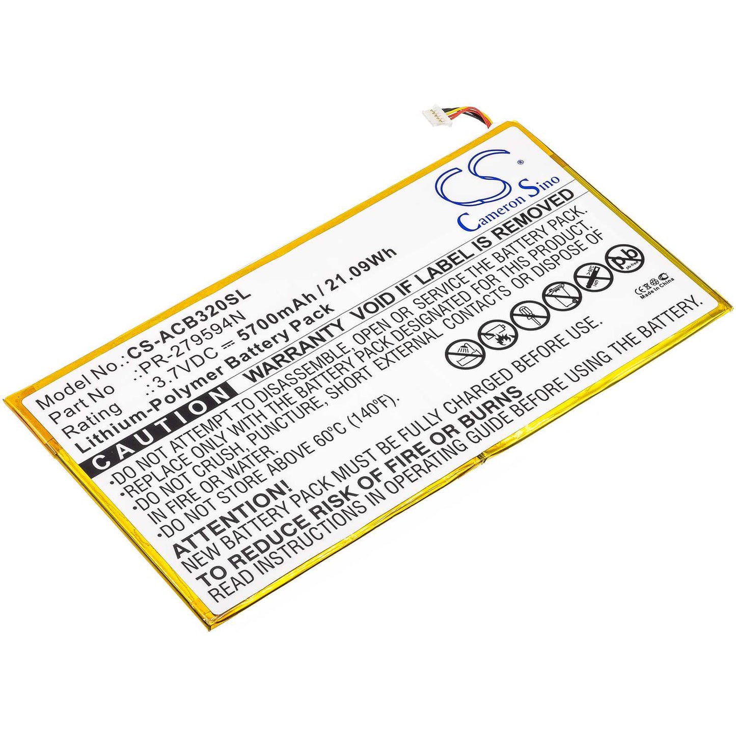 Batteria Li-Polymer 3.8V 4000mAh - CS-SMT280SL