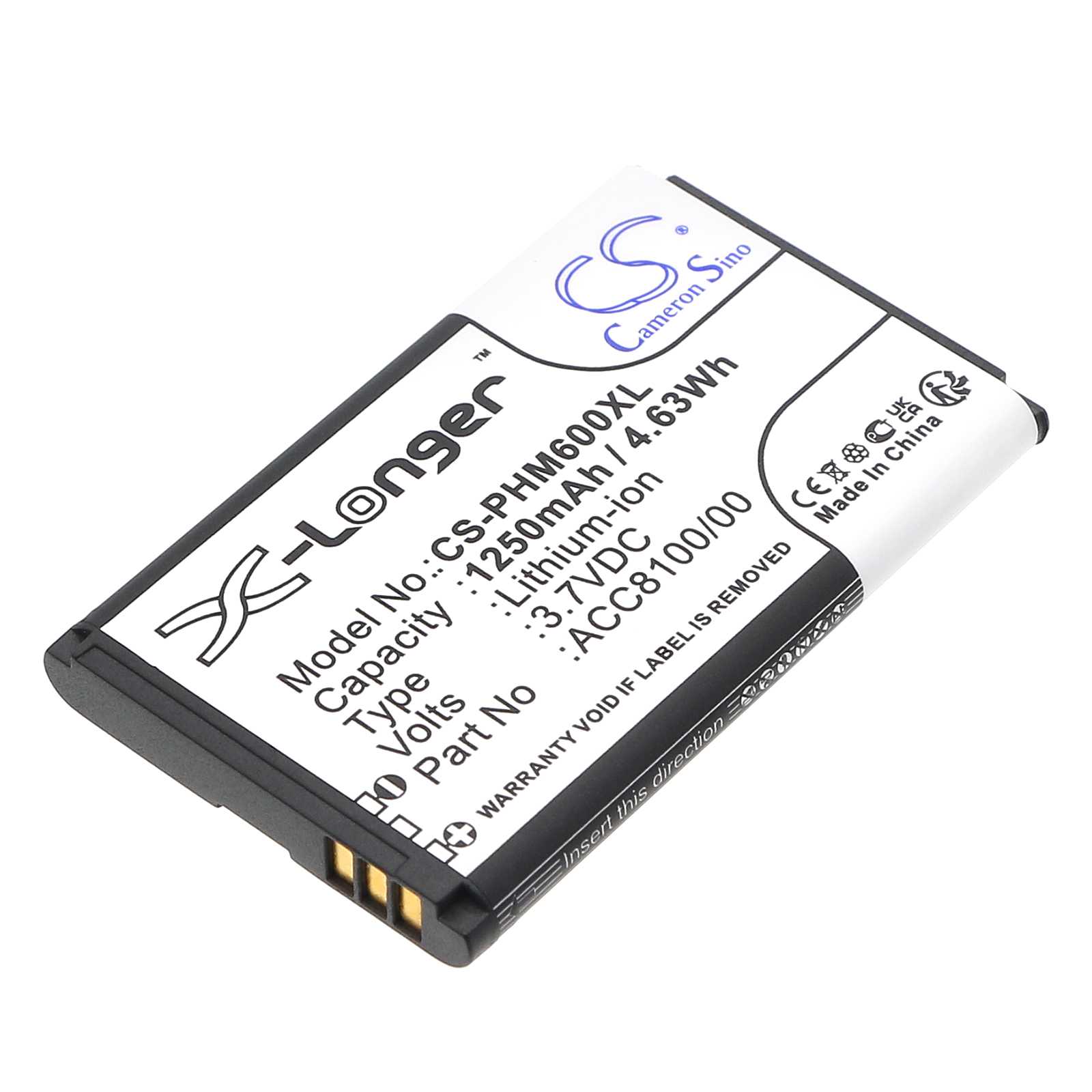 Batteria Li-ion 3.7V 1800mAh - CS-TDR100SL