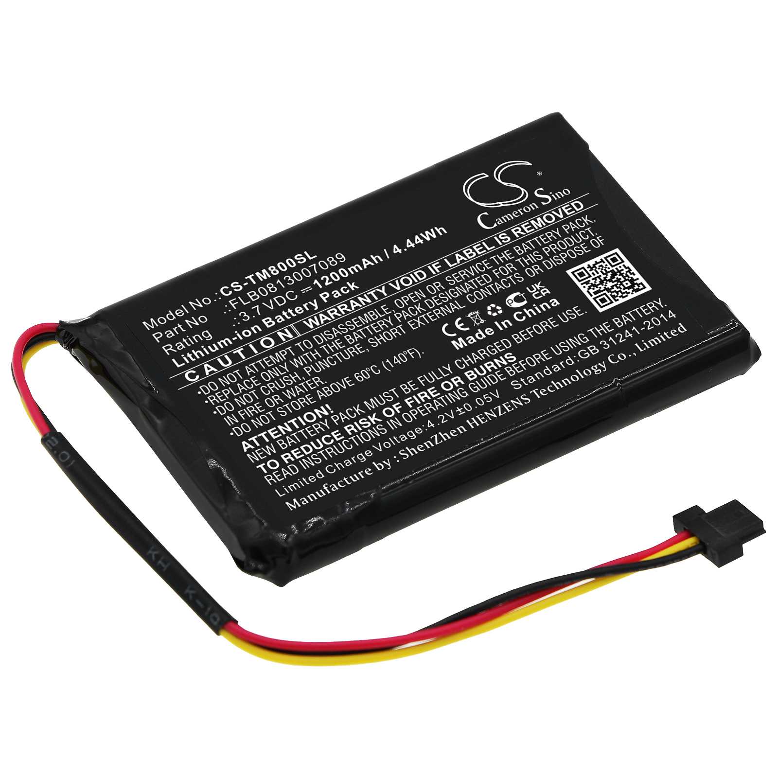 Batteria Li-Polymer 3.7V 1300mAh - CS-TM920SL