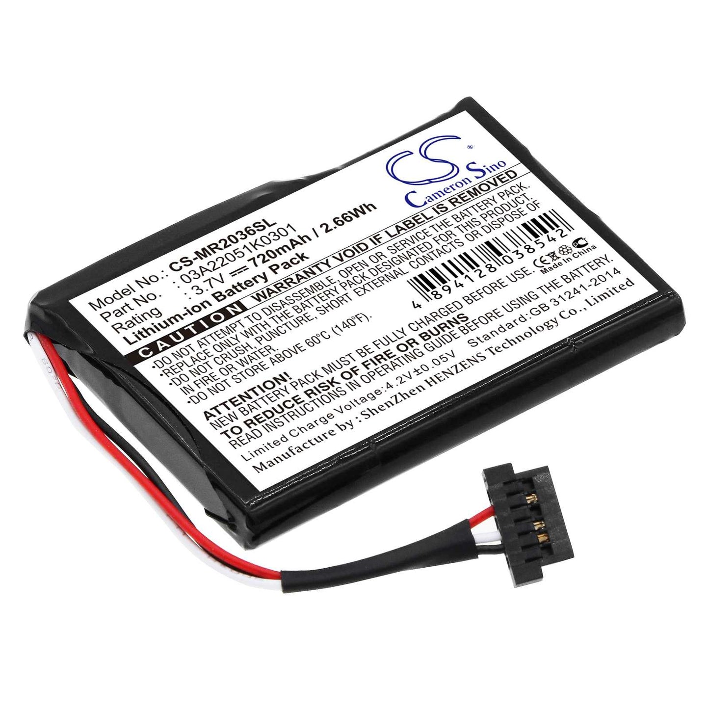 Batteria Li-ion 3.7V 1100mAh - CS-TMF3SL