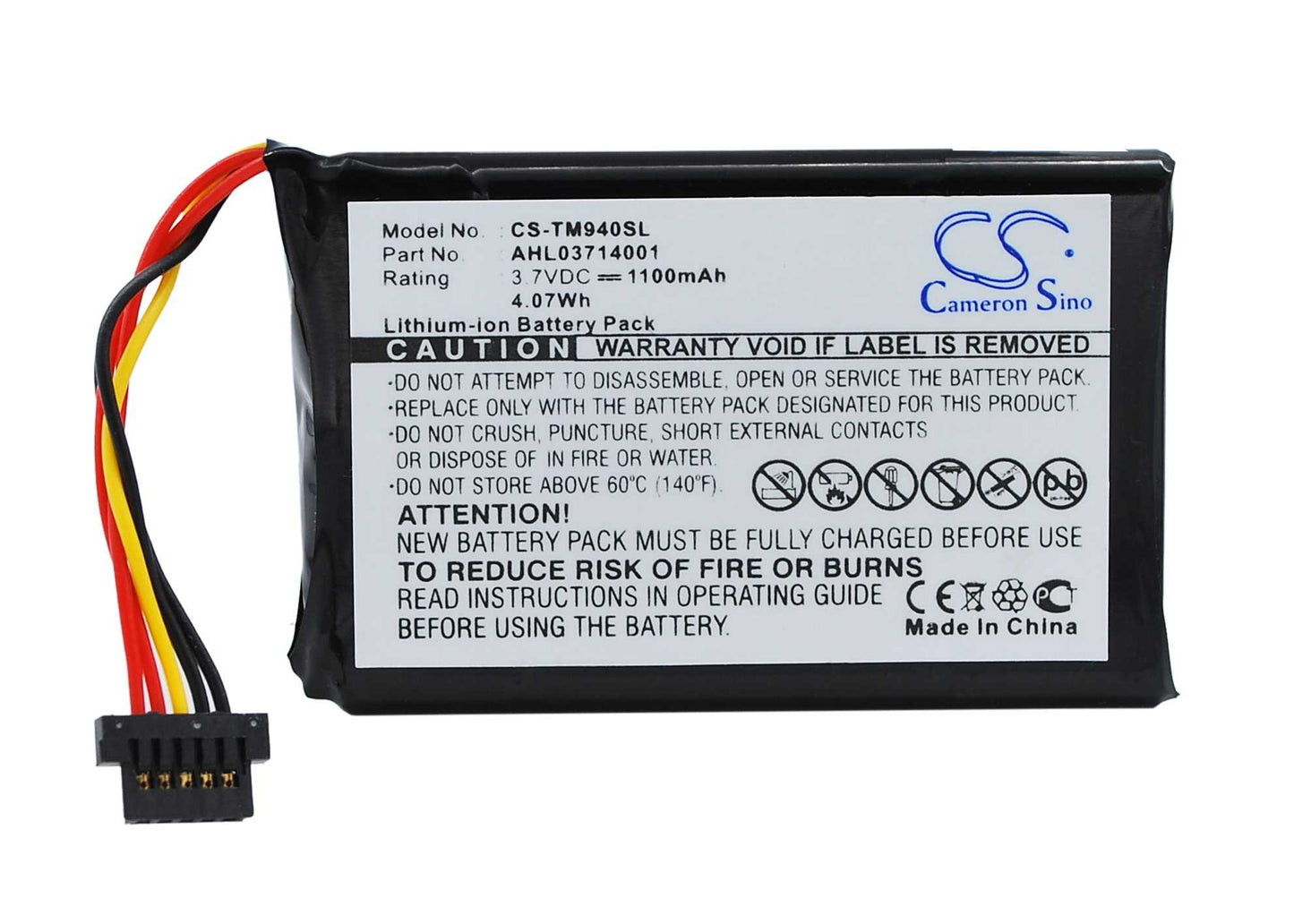 Batteria Li-ion 3.7V 800mAh - CS-TMP400SL