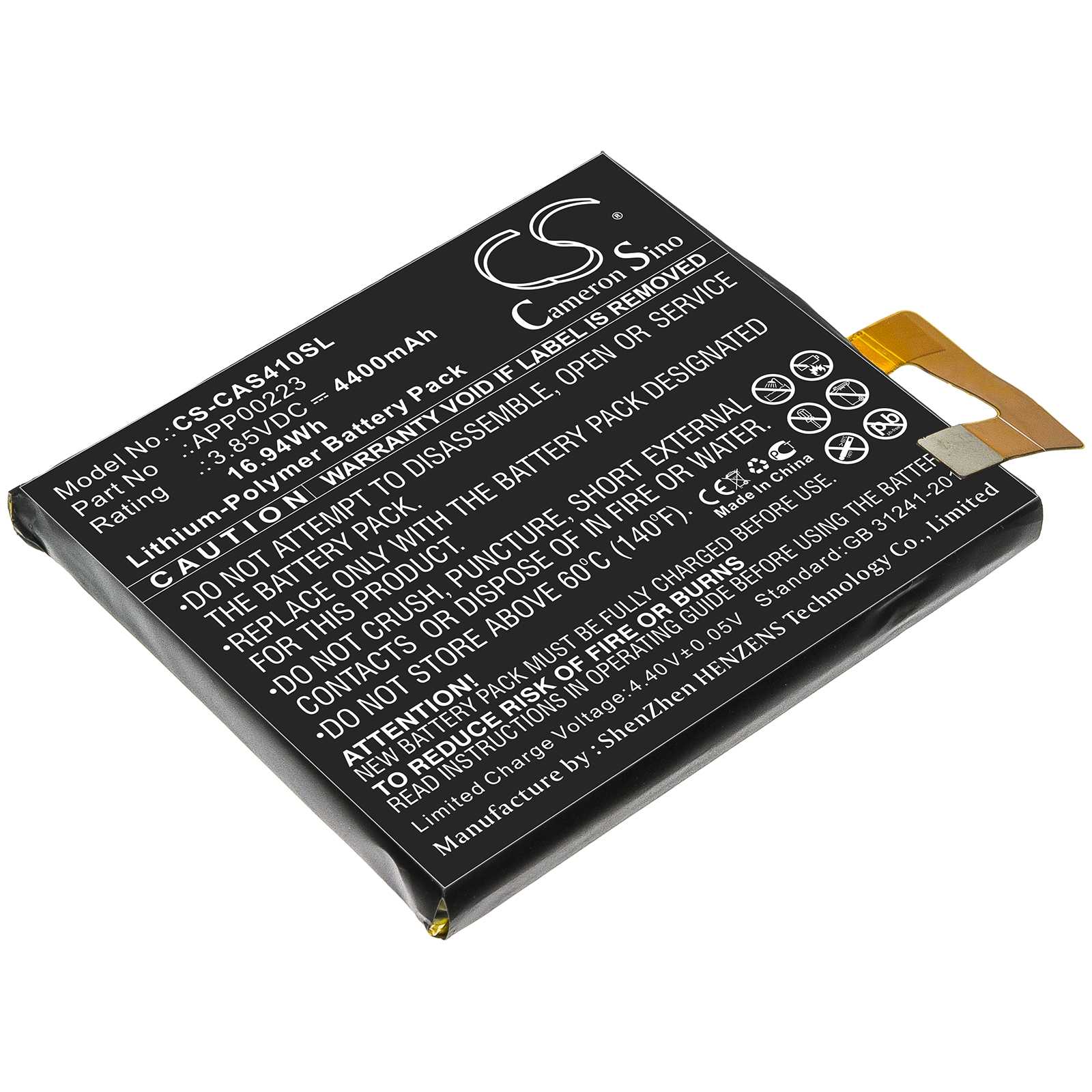 Batteria Li-ion 3.8V 2400mAh - CS-WKL400SL