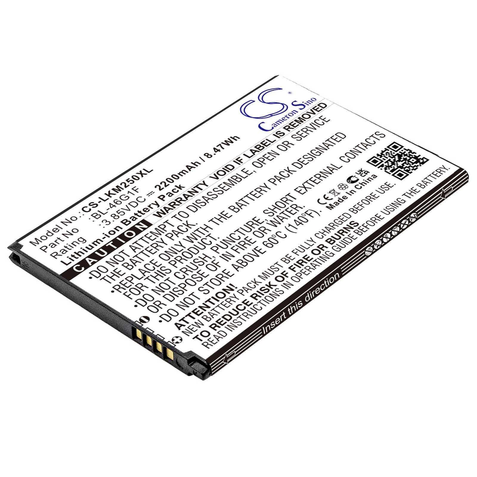 Batteria Li-ion 3.8V 1400mAh - CS-ZTL110XL