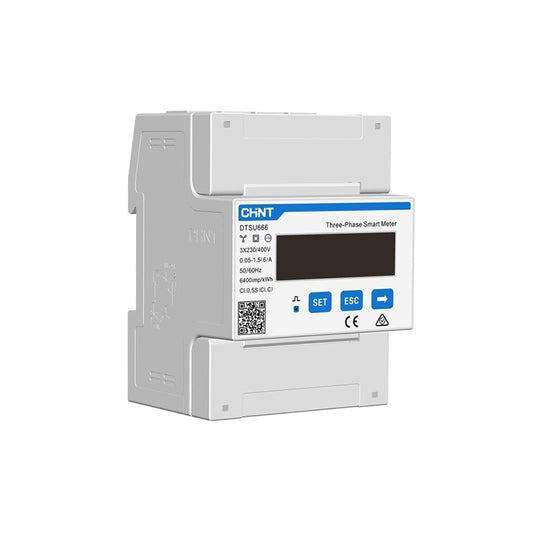 Contatore di Energia Bidirezionale CHINT DTSU666 Trifase — RS485 Modbus per Inverter Ibridi