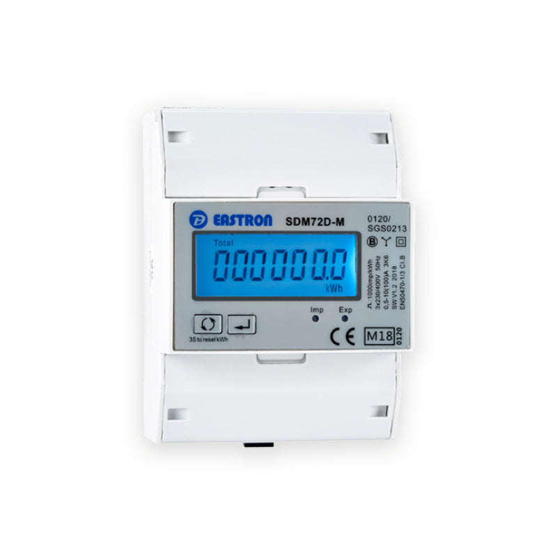 Contatore di Energia Eastron SDM72D-M V2 Trifase 100 A Modbus RS485 MID