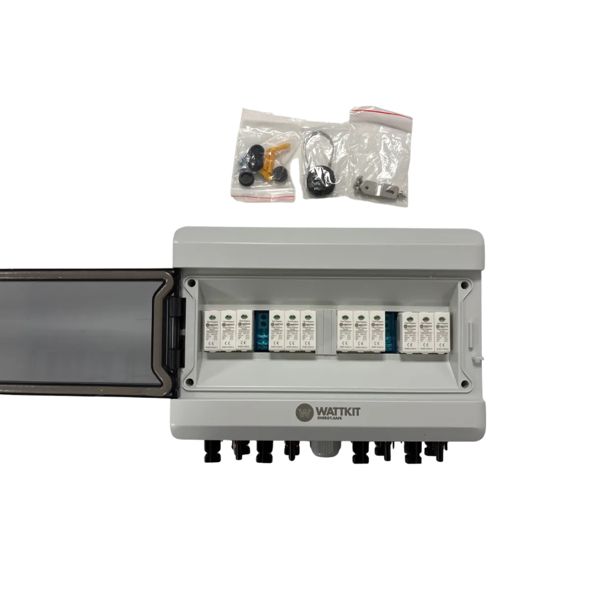 Quadro CC Precablato WattKit ELE-WK-DC-4S-T2 4 Stringhe 1000 V SPD Tipo 2